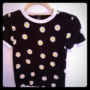 Black casual summer tee